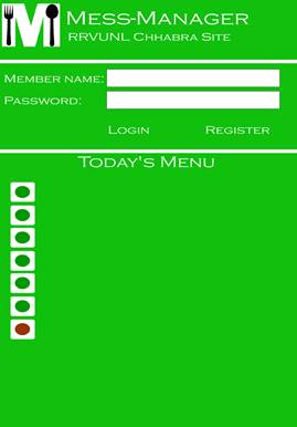 Mess Manager App Screenshot